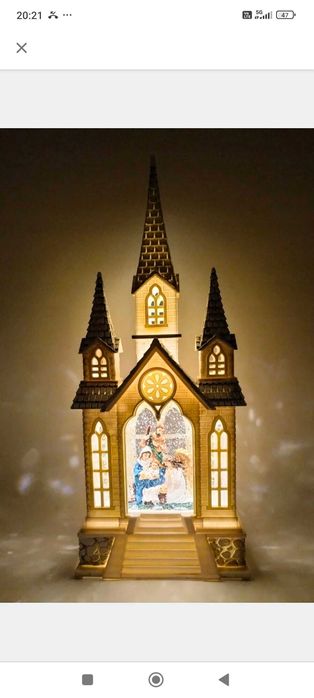 kościół lampion pozytywka grająca szopka kolędnicy led rodzina święta