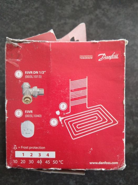 Danfoss ZESTAW RTL GŁOWICA kątowy podłogówka