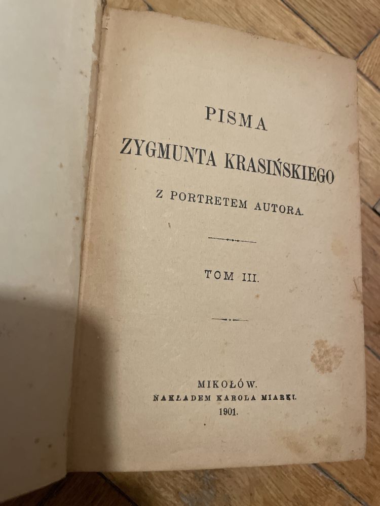 Pisma Zygmunta Krasińskiego tom III wyd. 1901