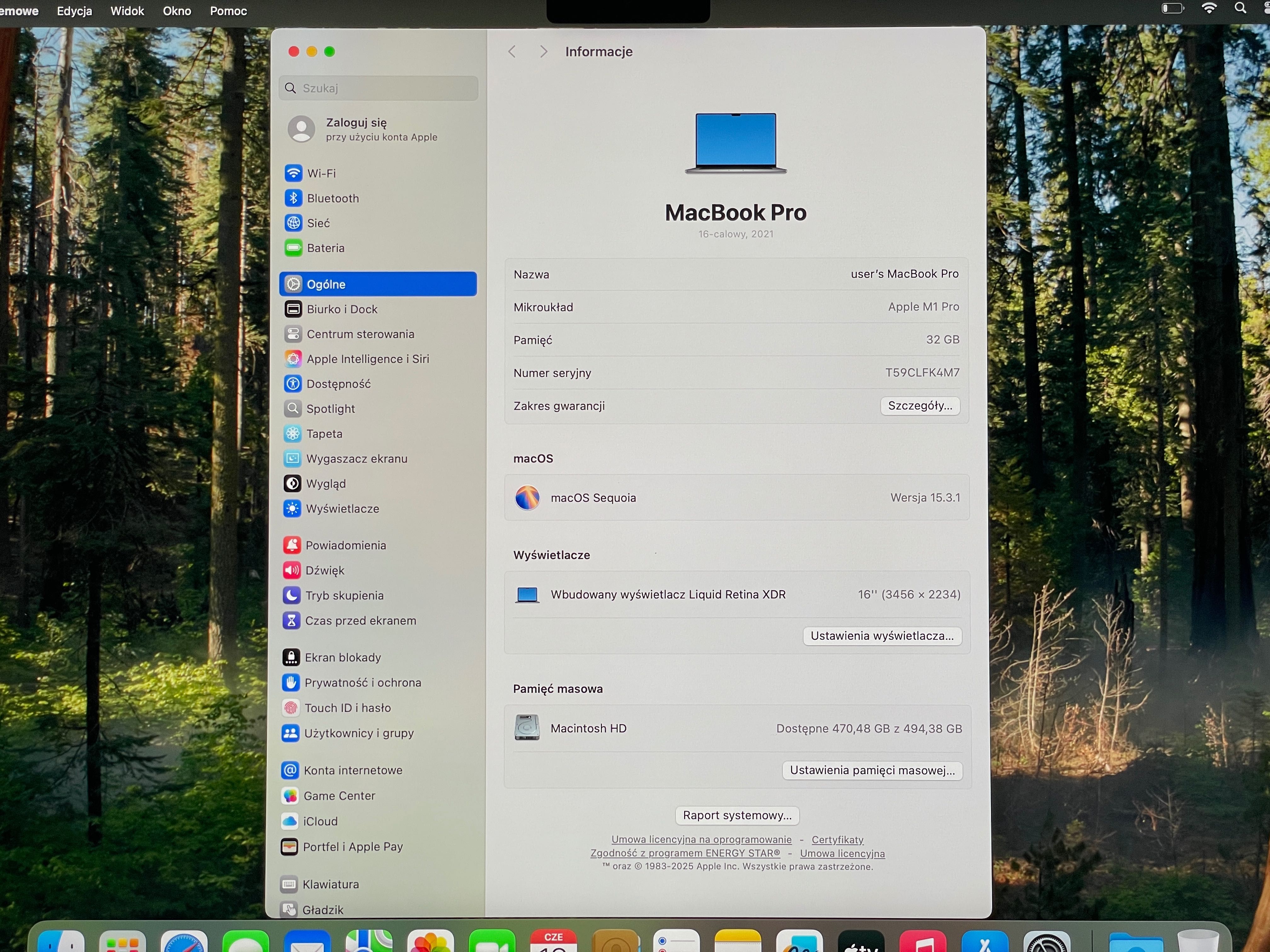 2021 MacBook Pro A2485 16" M1 PRO 32GB 512GB