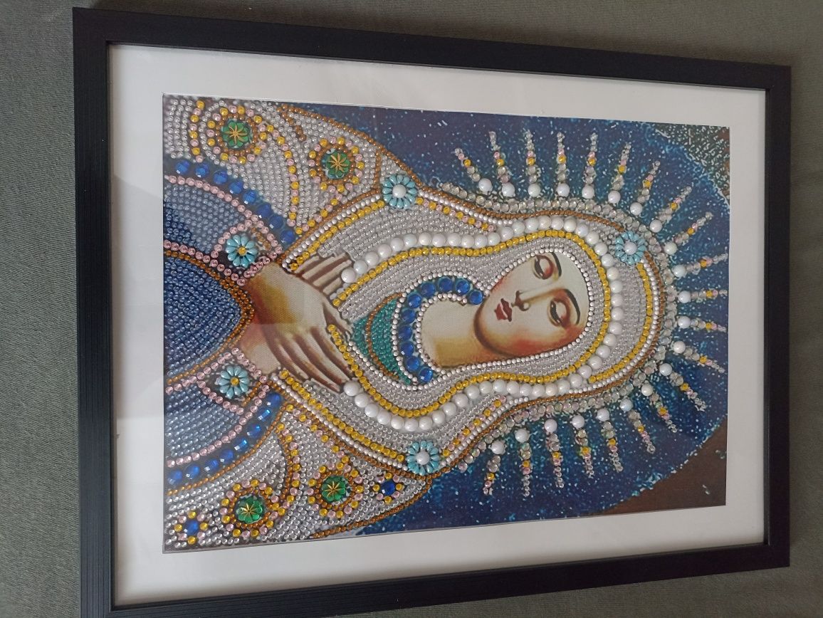 Matka Boska Ostrobramska haft diamentowy