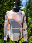 bluza dresowa geometria L XL 40 42 handmade