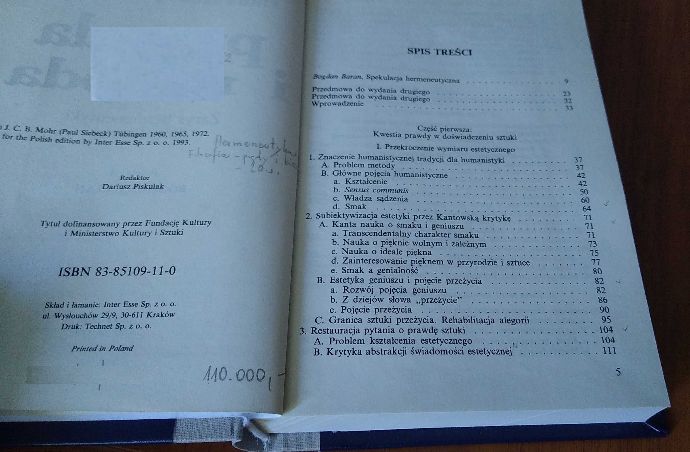 Prawda i metoda : zarys hermeneutyki filozoficznej Hans-Georg Gadamer