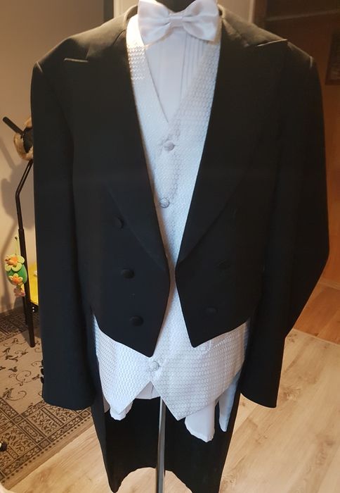 Frak męski 56 plus dodatki