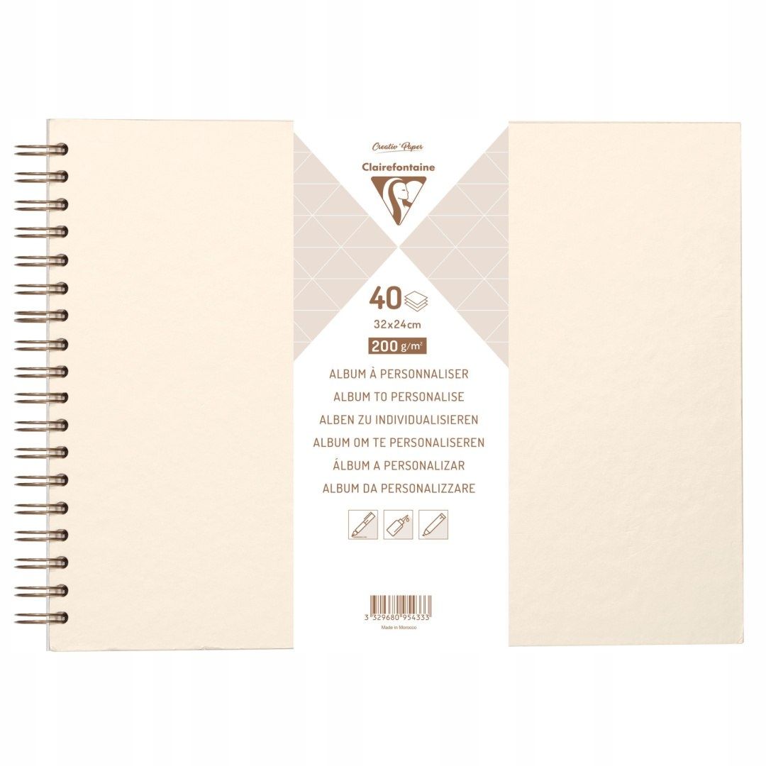 outlet album na zdjęcia clairefontaine  36,5 x 24 cm kremowy opis