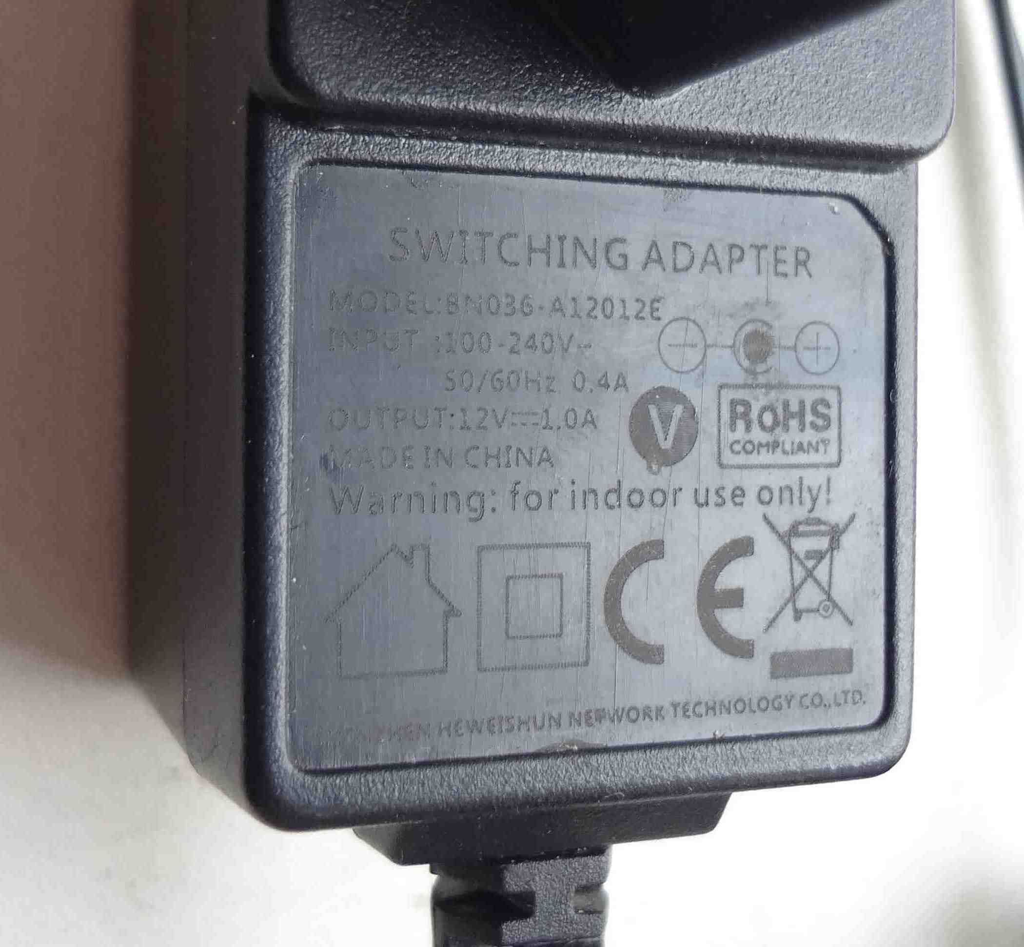Блок питания Adaptor 12V 1A зарядное устройство