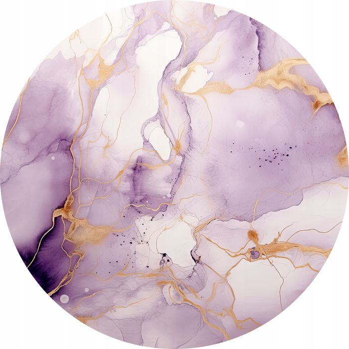 Podkładki pod talerz 4 sztuki Fioletowyi marmurek przeplatany złotem