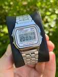 Годинник Casio Vintage A159 silver-white / касіо A168 /часы касыо A158