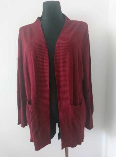 Bordowy damski sweter XL, AAMilife, wiskoza, nylon