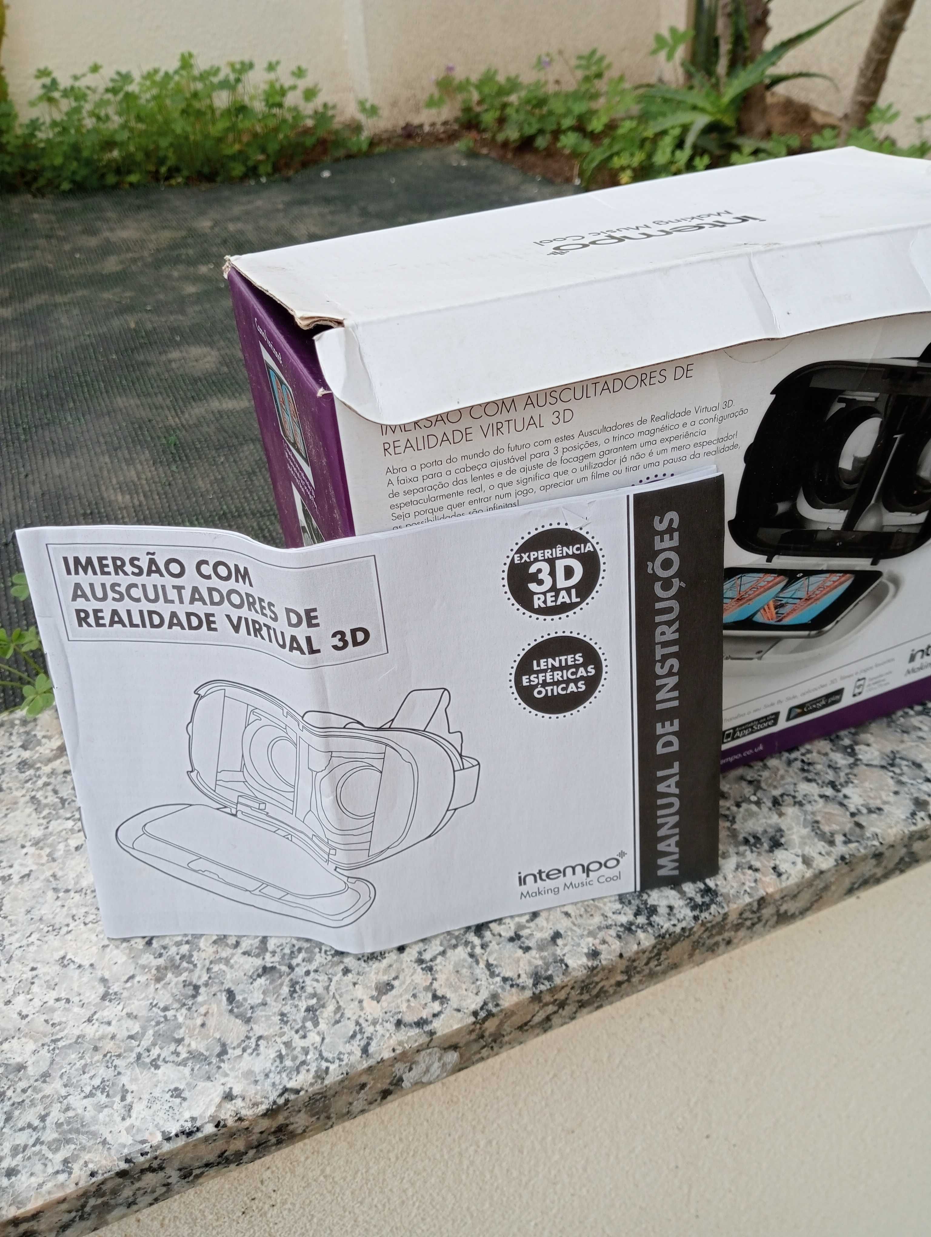 Auscultadores de realidade virtual 3D