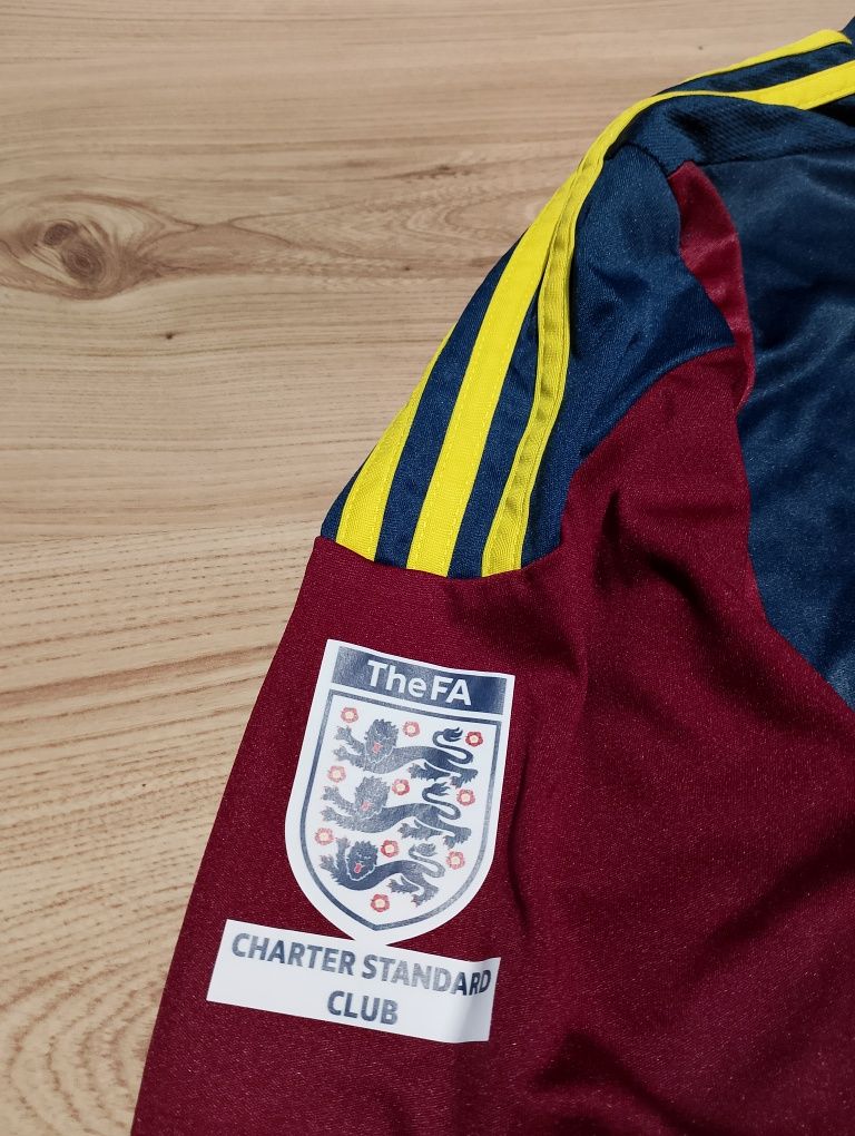 Czerwony Longsleeve W Paski Adidas Climacool England Anglia