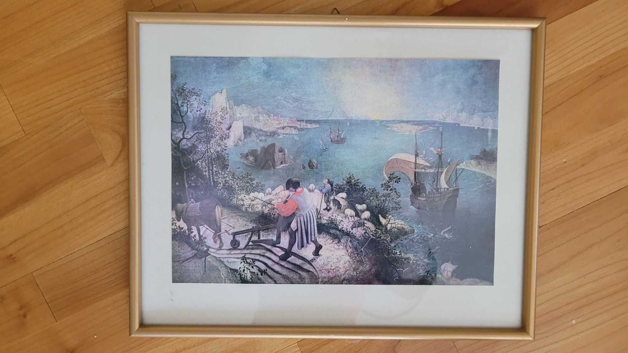 Reprodukcje w ramkach. 4 sztuki. Pieter Bruegel (starszy).