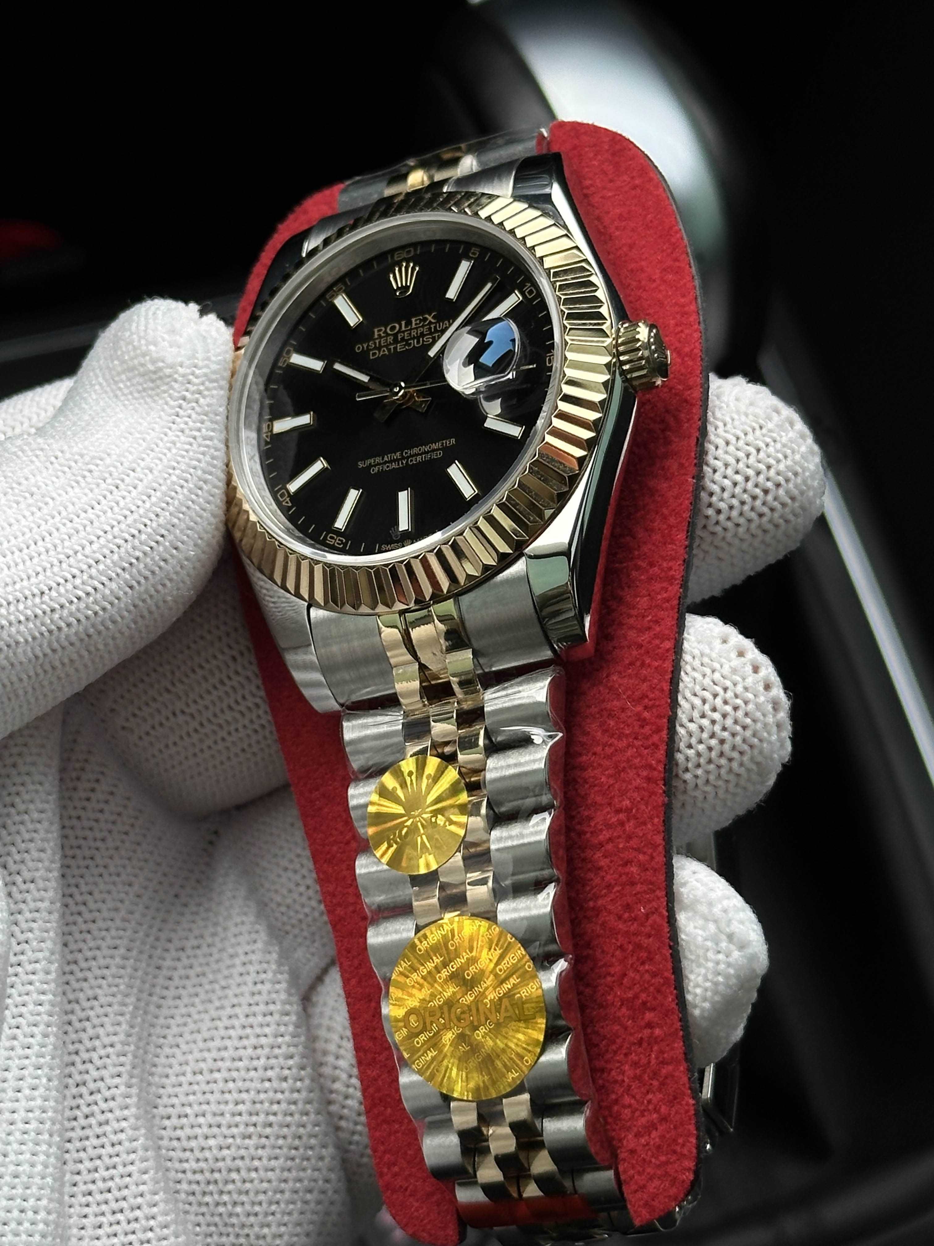 Швейцарские часы Rolex Datejust Silver Gold. Премиум качество