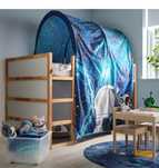 Dwustronne łóżko Ikea Kura +baldachim kosmos