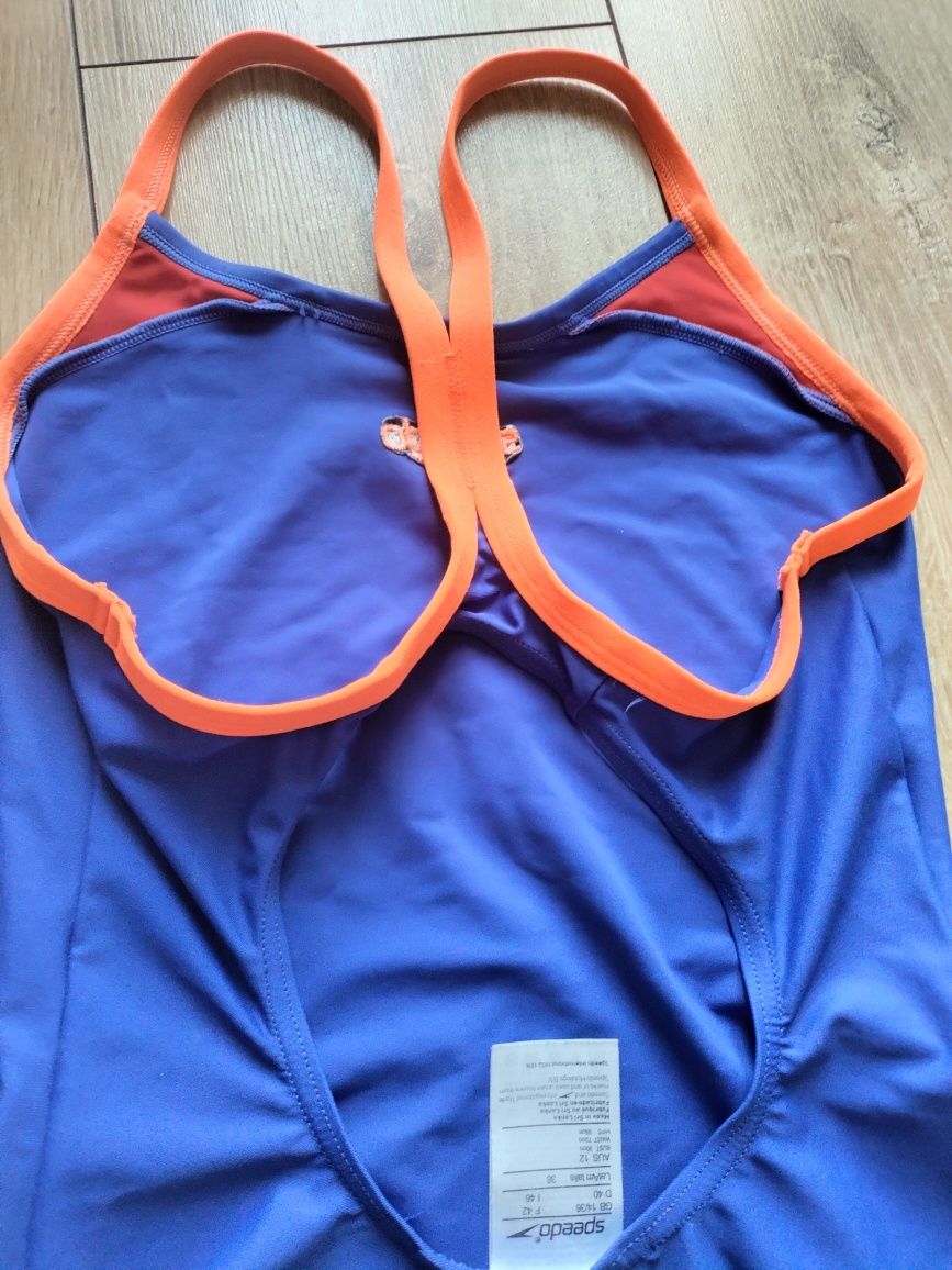 Strój kąpielowy damski na basen, sportowy r. 36, niebieski