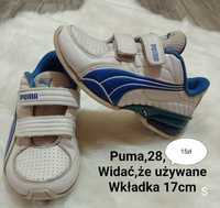 Buty 28 sportowe Puma na rzepy wkładka 17cm neutralne unisex