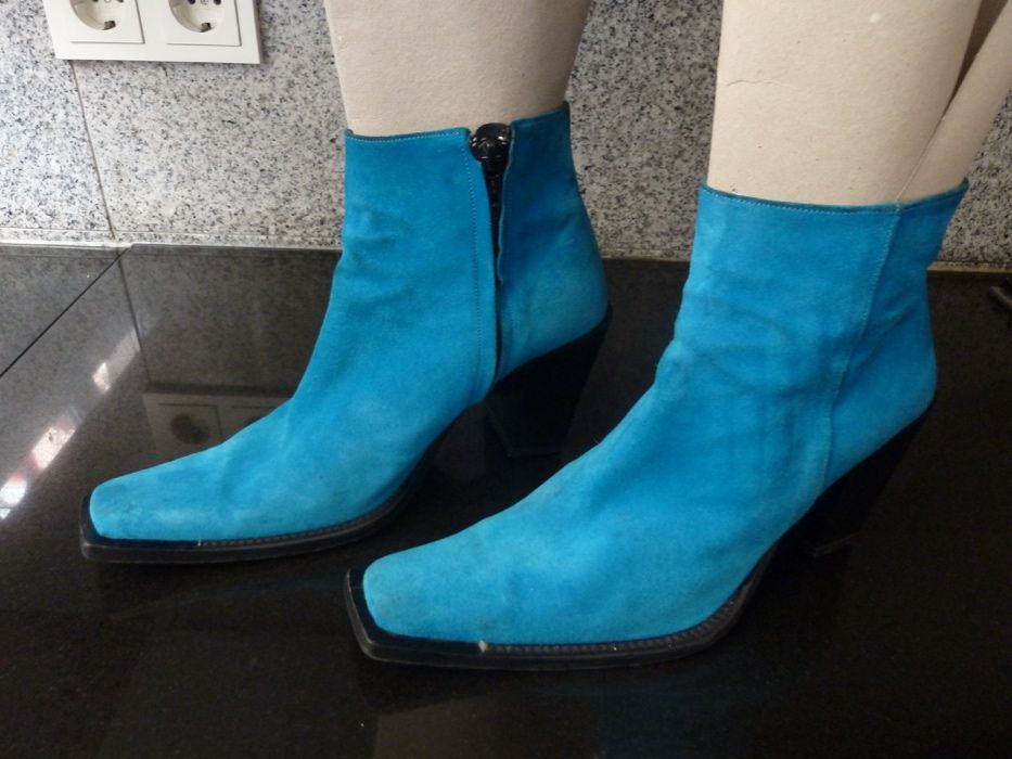 Botas azuis, Staza, tamanho 38 (Versace, Ralph Lauren)