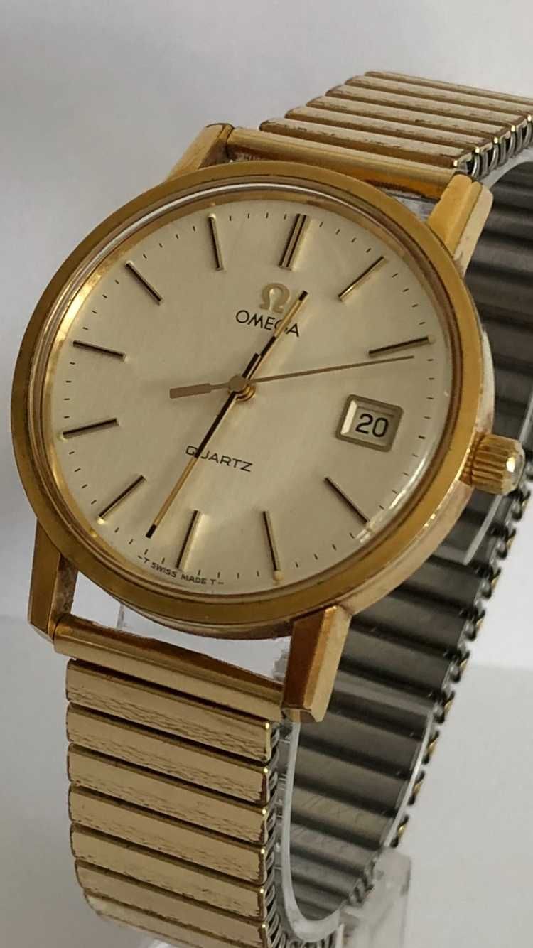 Omega Quartz, stan idealny, piękny zegarek męski z datą