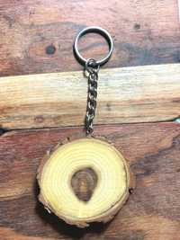 Brelok drewniany do kluczy breloczek wisiorek drewno natural brzoza
