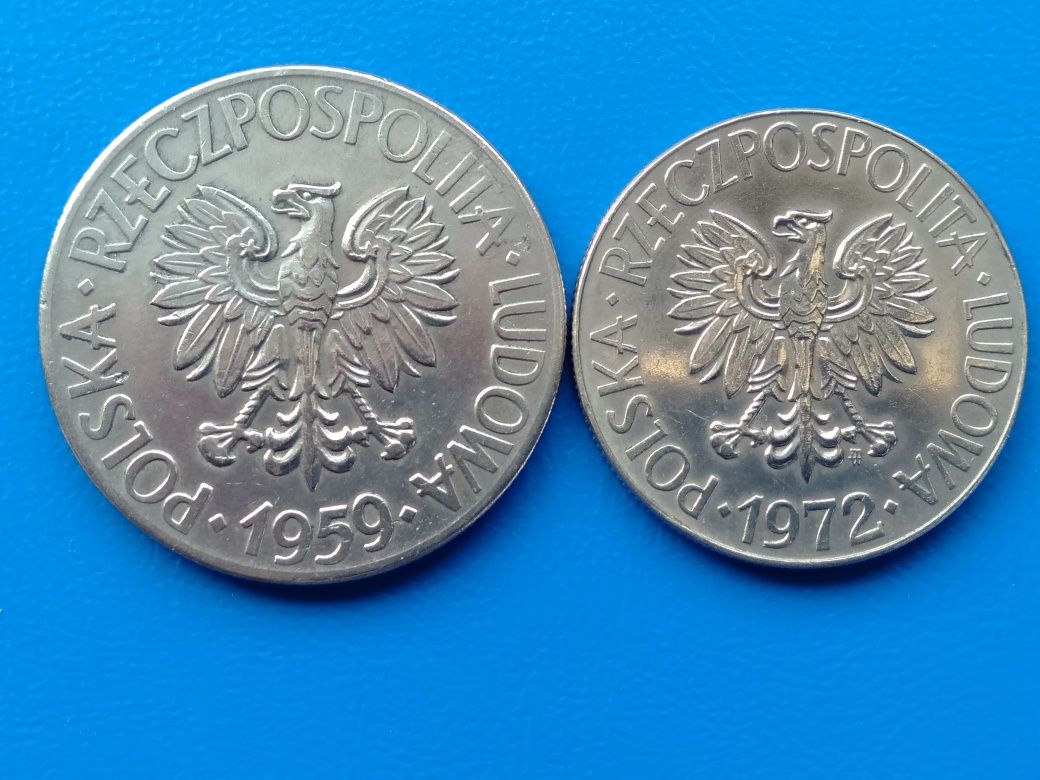 Kolekcja monet z Tadeuszem Kościuszko z 1959 i 1972 r.