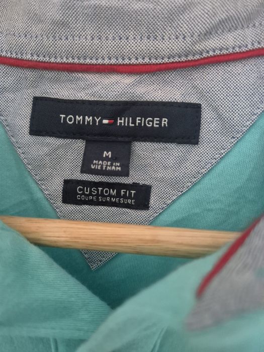 Koszulka tshirt męski niebieski na lato bawełna Tommy Hilfiger