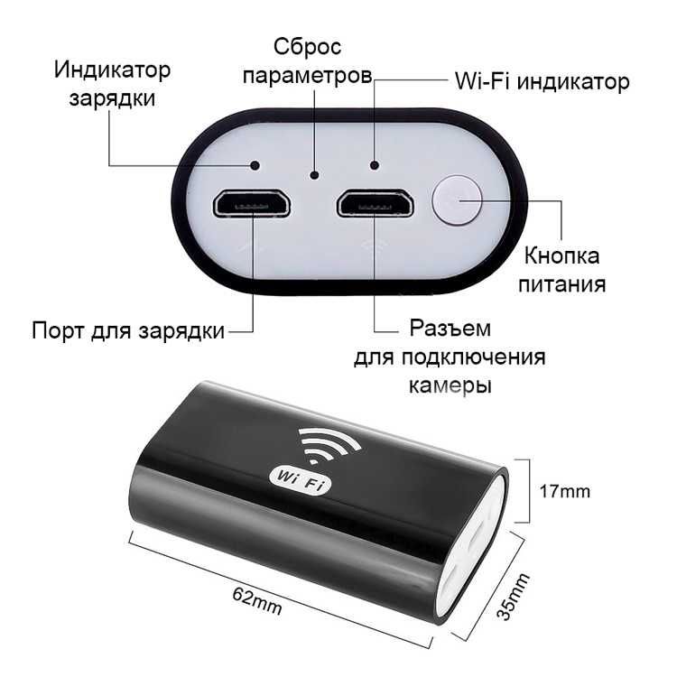 WiFi USB эндоскоп бороскоп камера 720p HD для iPhone Android Windows