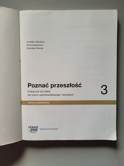 Poznać przeszłości, historia, klasa 3
