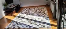 Dywan z krowy patchwork 400x250 4/2.5 m. Przepiękne odcienie szarości