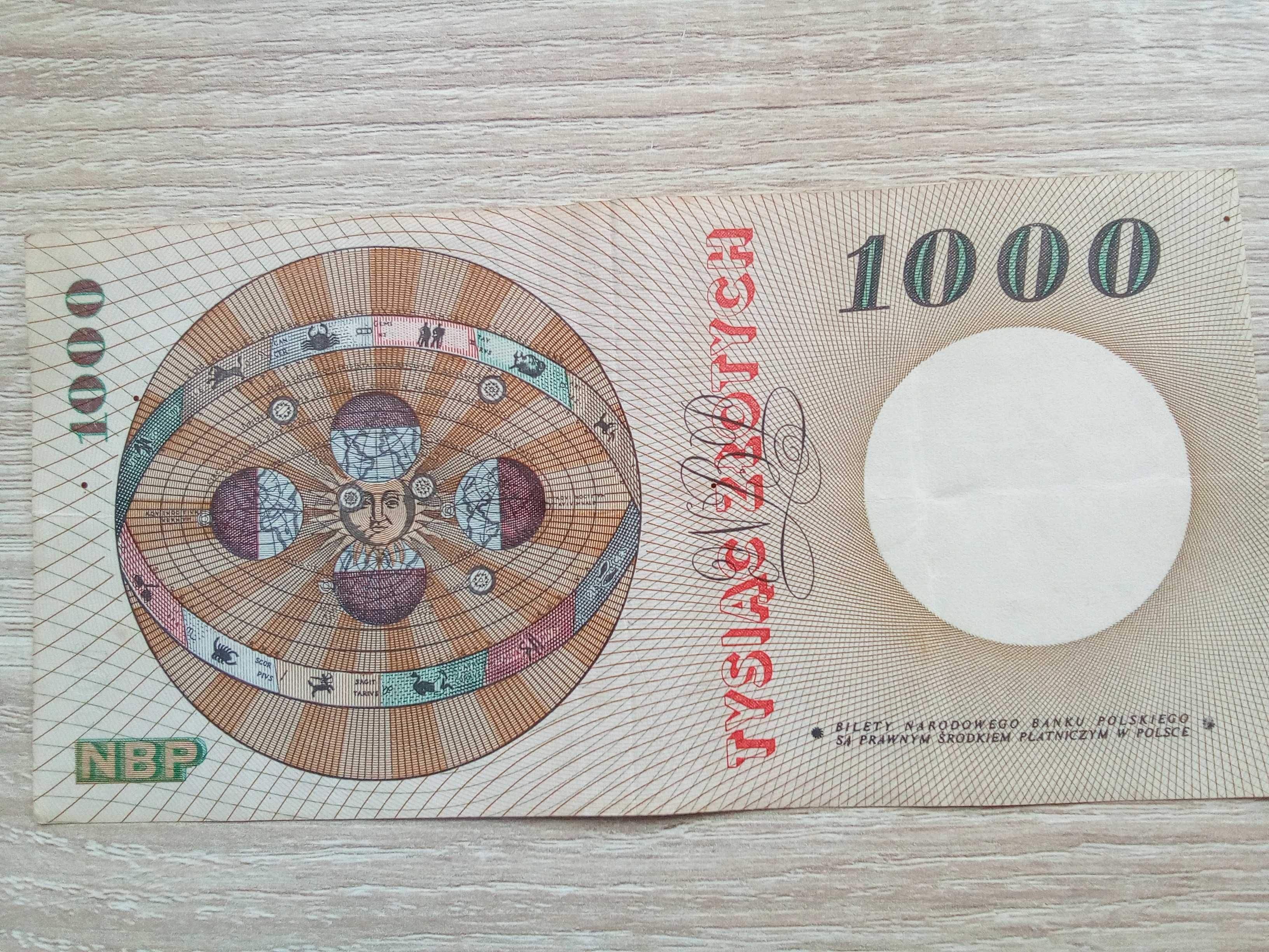 Banknot 1000 złotych 1965 rok seria H rzadki.