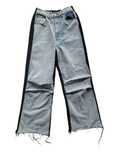 Dwukolorowe jeansy spodnie damskie 34,XS Shein wysoki stan