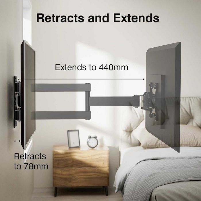 Uchwyt Ścienny do Telewizora Monitora 360 stopni Wysuwanie max 20kg