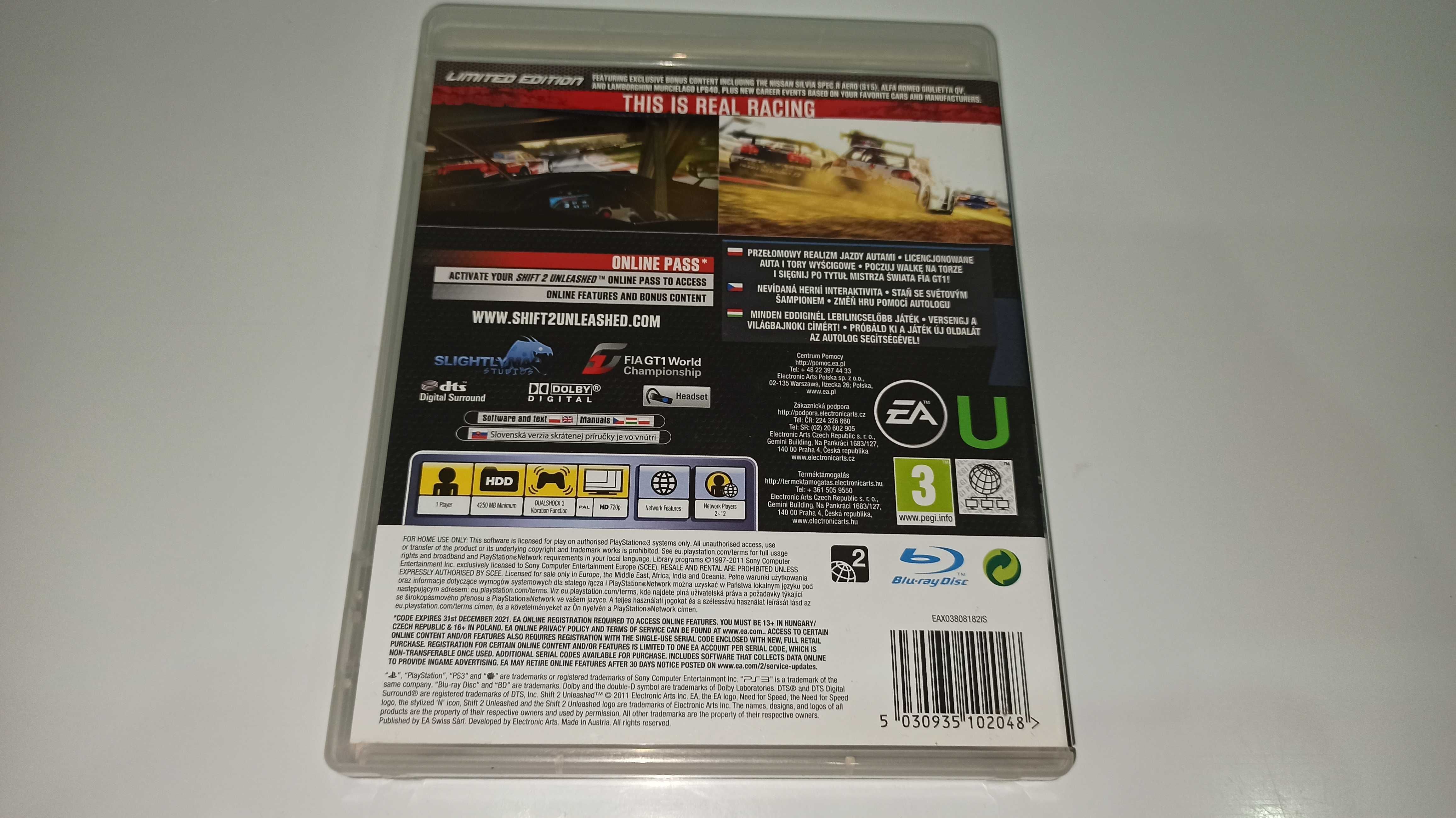 ps3 NEED FOR SPEED SHIFT 2 po polsku wyścigi samochodowe polska okładk