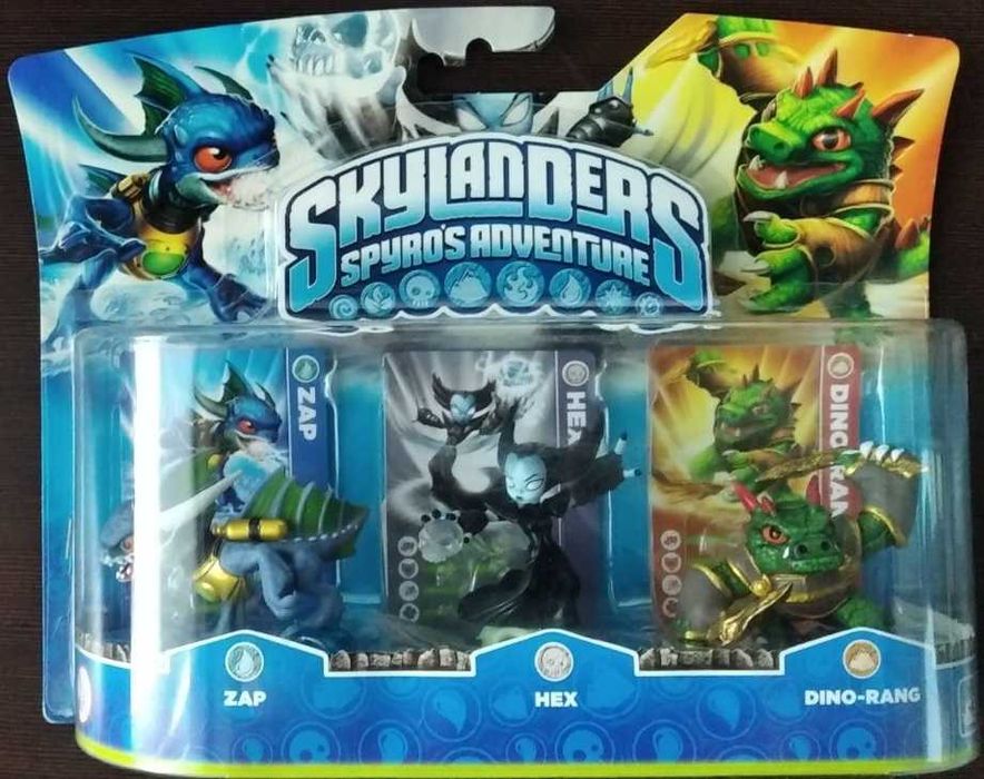 Фигурки Skylanders 3шт комплект Zap + Hex + Dino Rang новые
