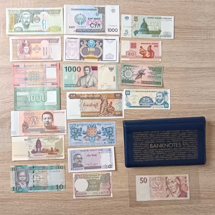19 banknotów świata+ album