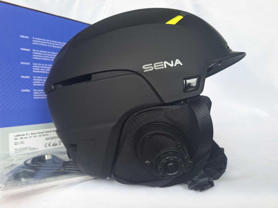 Kask Narciarski Sena Smart Latitude S1 Matt Black M 54-58cm Interkom