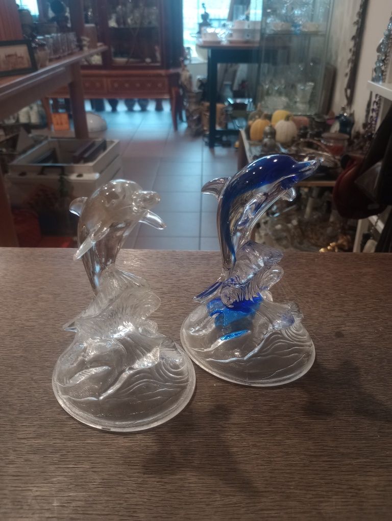 Cudne szklane figurki Delfin Kolekcja