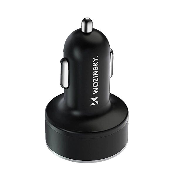 Ładowarka samochodowa Wozinsky WDCCB z wyświetlaczem 50W 2xUSB-C / 2xU