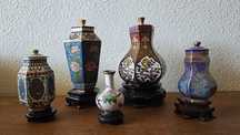 Coleção Exclusiva de Vasos Cloisonné Chineses