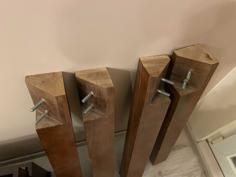 Piękny i solidny stół rozkładany + 6 krzeseł