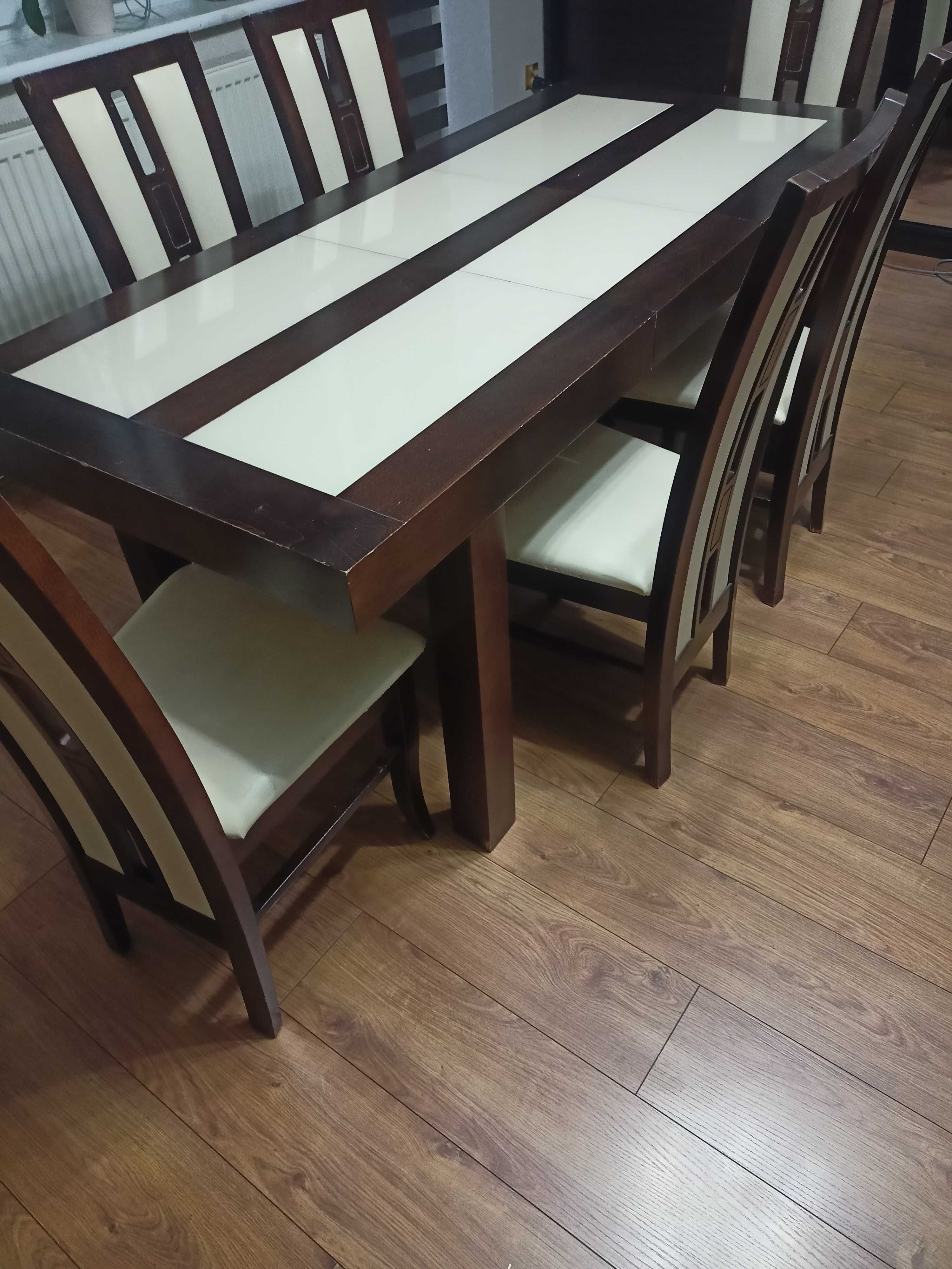 Stół z krzesłami VENGE 80x140x75 rozkładany REZERWACJA
