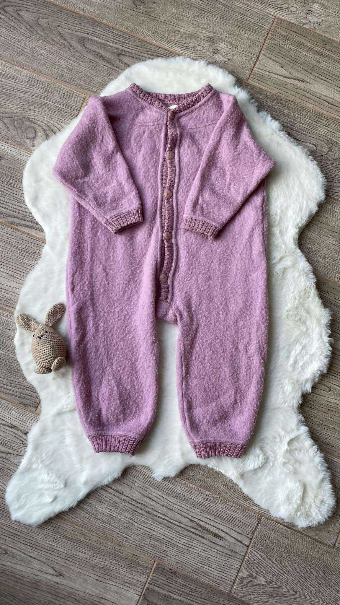 Joha różowy kombinezon 100% merino 86/92