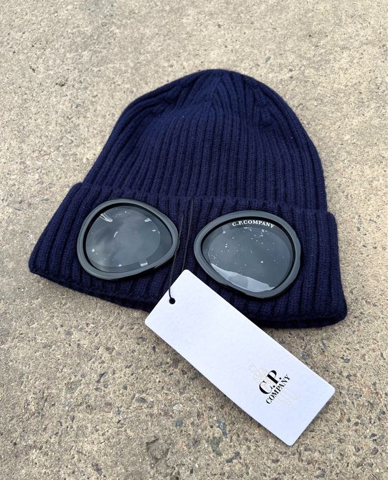 Шапка синя Шапка CP Company Шапка синяя Шапка вʼязана