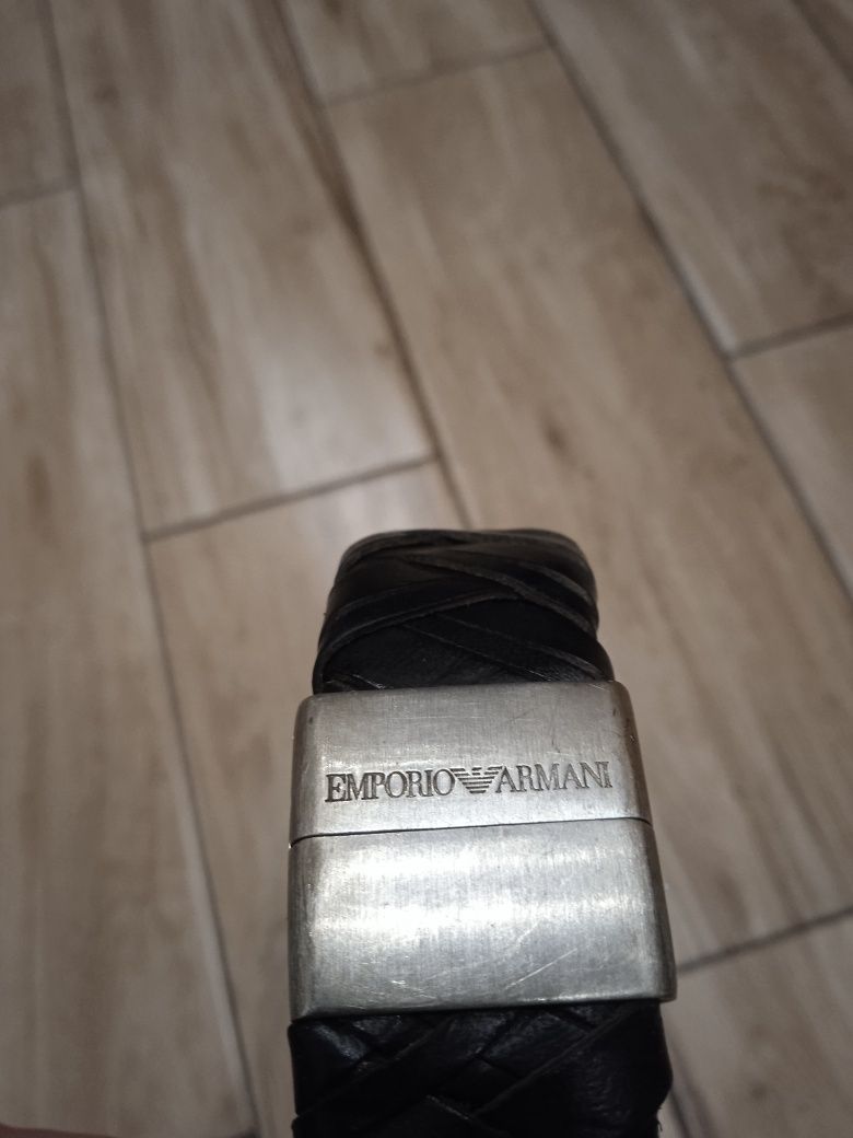 Bransoletka Emporio Armani  srebro-skóra