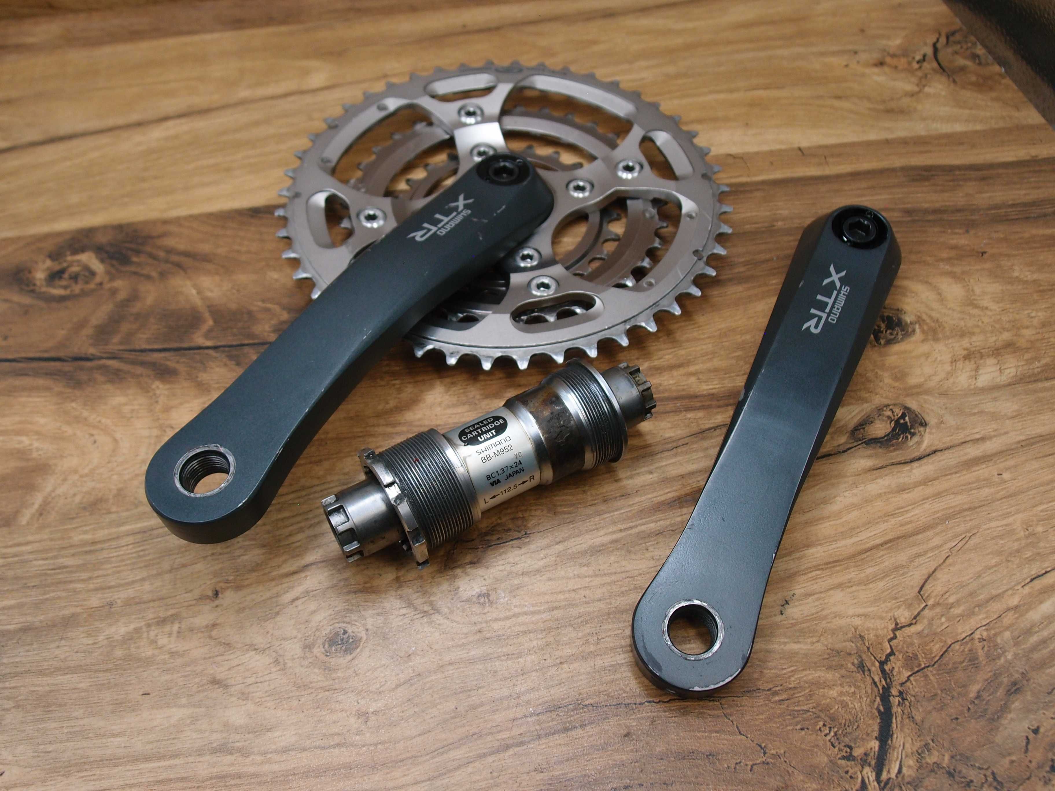 korba rowerowa Shimano XTR FC-M952 szarak MTB + wkład suportu BB-M952
