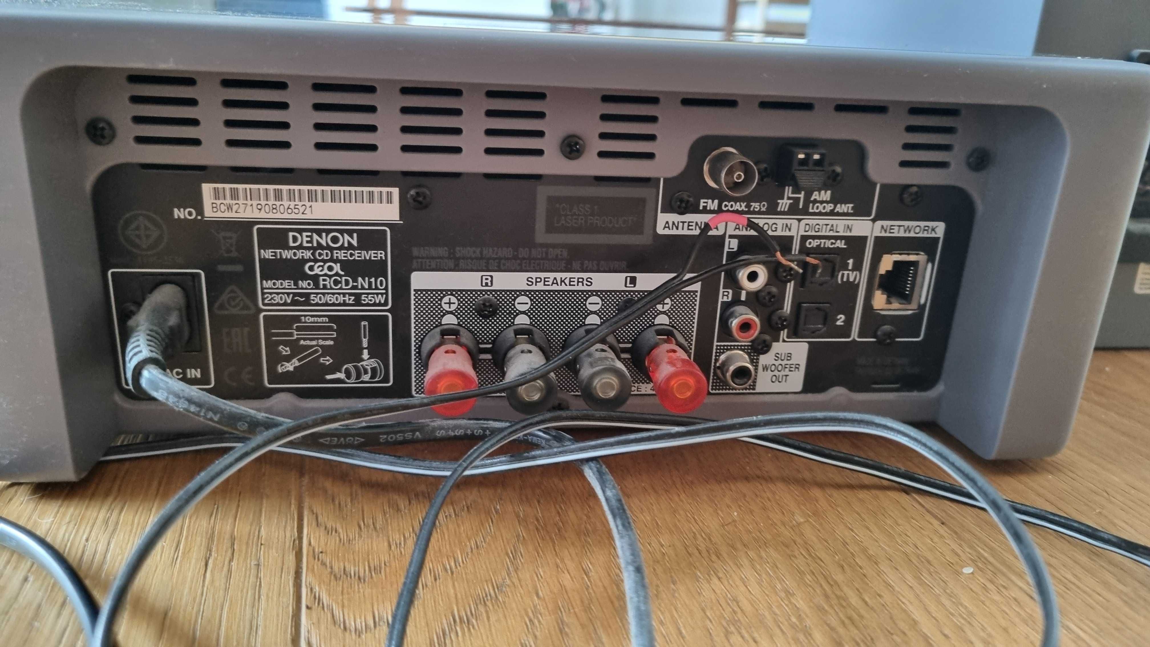 Zestaw audio Denon CEOL N10 szary / streaming / uszkodzona kieszeń CD