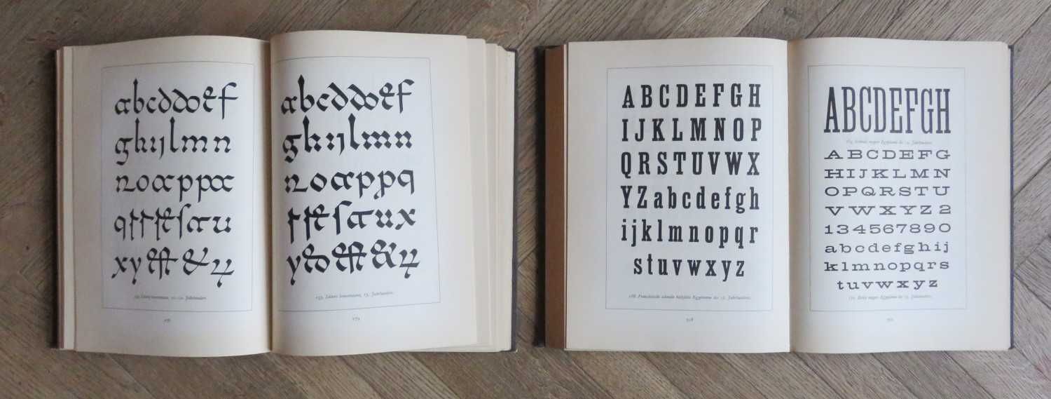 Уникальная история шрифтовой графики, 2 книги: Die schöne Schrift I-II