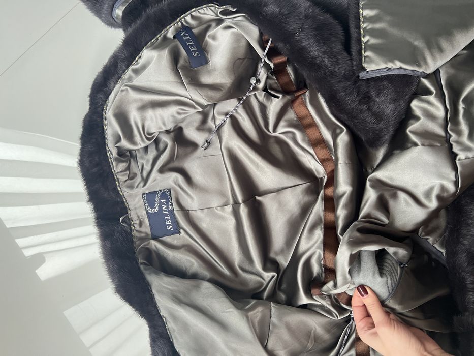 Норкова шуба в новому стані графіт s