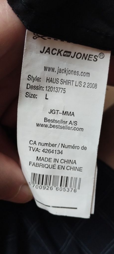 Koszula Jack & Jones Denim Orginals sygnowane guziki Napy  Hafty