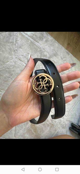 Czarny pasek do spodni damski ala guess 100cm