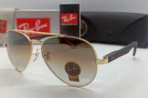 Ray Ban Aviator очки капли мужские коричневый градиент в золоте стекло